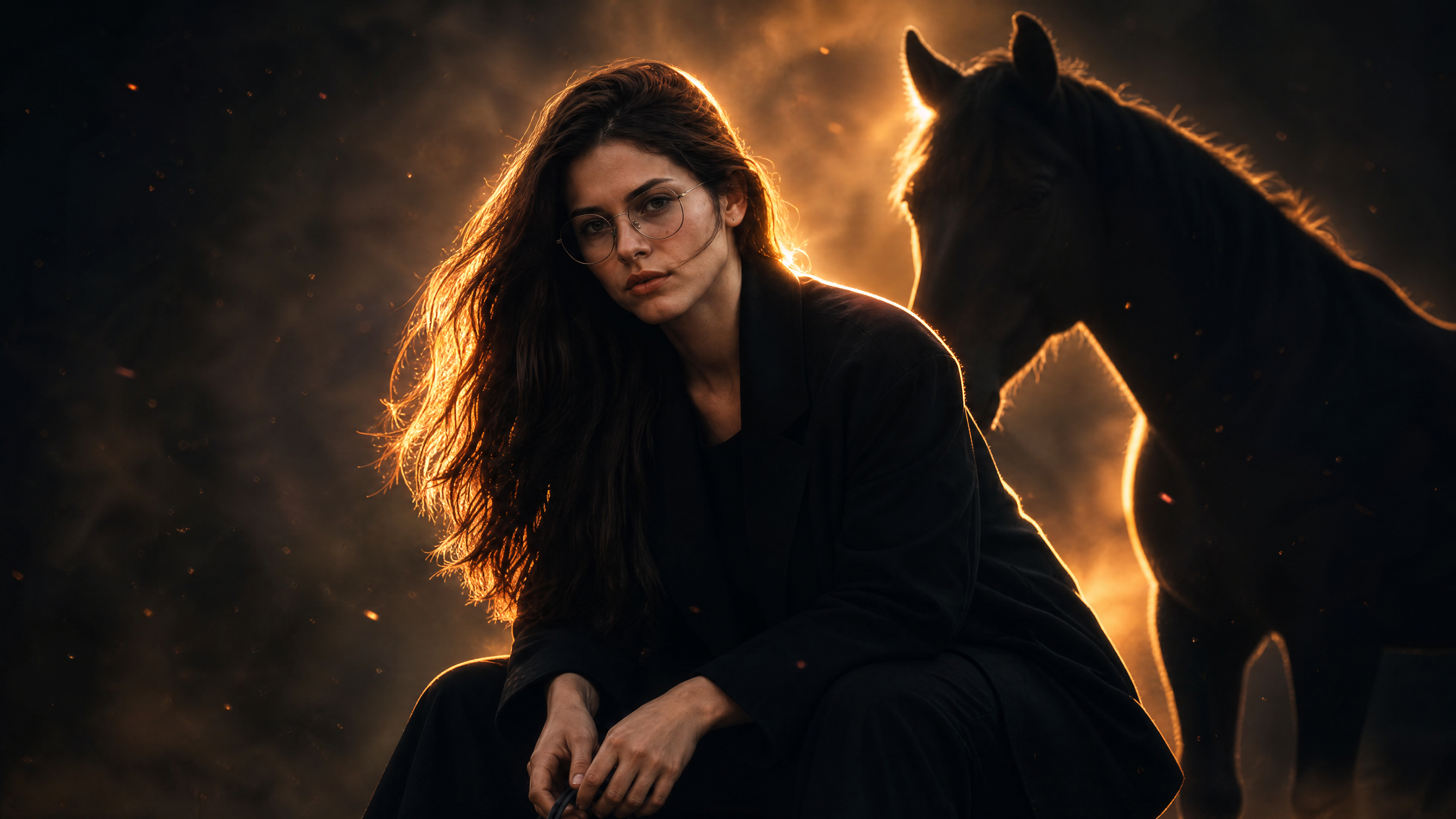 a portrait restyled into an aura-farm look with a glowing colored rim light and moody background